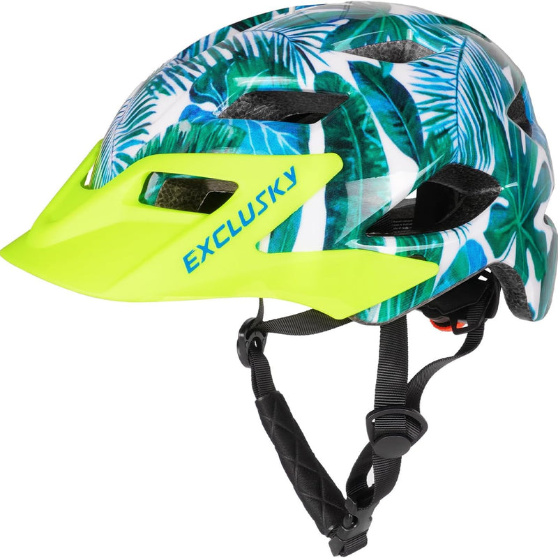 Exclusky Kids Bike Helmet Adjustable Safety Lightweight Children Bicycle Helmet for Ages 5-8-14