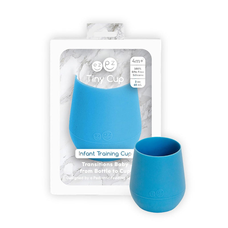 ezpz Tiny Cup (Sage) - 4 months+ - 100% Silicone Training Cup for Infants - Designed by a Pediatric Feeding Specialist - Baby-Led Weaning Essentials & Baby Gifts