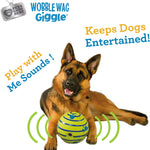 Wobble Wag Giggle Ball, Interactive Dog Toy, Fun Giggle Sounds When Rolled or Shaken, Pets Know Best, As Seen On TV