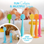 Bumco Baby Bum Brush - Flexible Diaper Cream Spatula Applicator (Blue) | BPA-Free Diaper bag essentials. Mom-invented butt paste spatula and diaper rash cream applicator. Soft, wipe-clean silicone.