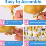 4 Sets Balloon Stand Kits with Base for Table, Graduation, Birthday, Baby Shower, Gender Reveal Party Decorations