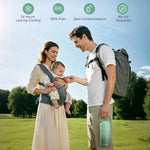 Momcozy Portable Breast Milk Cooler for Travel, 24H Ice-Free Cooling | 360° Surrounded Cooling Breastmilk Storage with 12oz Bottle, Leak Proof, Hassle-Free, Baby Breastfeeding Essentials for Mom