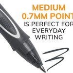 BIC Gelocity Quick Dry Black Gel Pens, Medium Point (0.7mm), 4-Count Pack, Retractable Gel Pens With Comfortable Full Grip