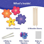 Skillmatics Poke-in Art – Flower Bouquet, Wood Craft Kit, Gift for Kids | Mess-Free, DIY Room Decor, Fine Motor Skills, Pretend Play, Screen-Free Travel Activity, Girls & Boys Ages 4, 5, 6, 7, 8, 9