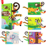 beiens baby books toys, touch and feel crinkle cloth book for infant 0-12 months, early development interactive stroller soft toys