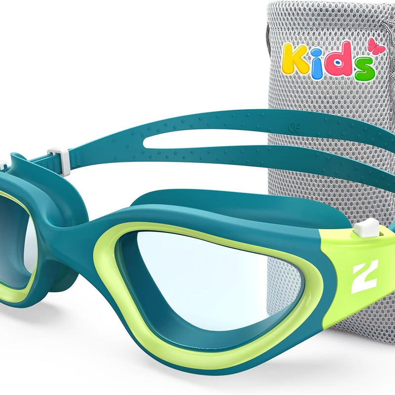 ZIONOR Kids Swim Goggles, G1MINI SE Ages 6-14 No Leak Anti-Fog | Soft silicone fit, Easy-adjust strap. Wide clear vision, UV protection