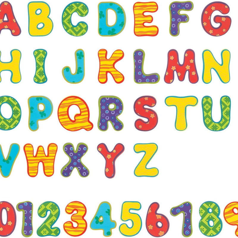 nuby foam bath letters and numbers set for toddlers 3+ years, 36 pieces