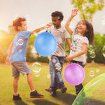 RUBFAC 36pc Punch Balloons, Birthday Party Favors for Kids, Heavy Duty Neon Bouncy Balls