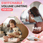 JoySpark Kids Bluetooth Headphones, 60 Hours Playtime, Bluetooth 5.4 Kids Headphones Wireless, Type-C Fast Charging, 85/94dB Volume Limited, Foldable Toddler Wireless Headsets with Mic-Black Red