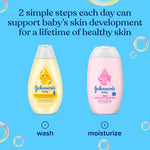 Johnson's Baby First Touch Baby Essentials Gift Set with Body Wash & Shampoo, Body Lotion, & Zinc Oxide Diaper Rash Paste for Baby's Delicate Skin, Hypoallergenic, No Added Parabens or Dyes, 3 Items