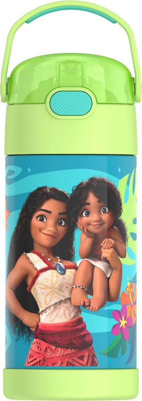 THERMOS FUNTAINER Water Bottle with Straw, 12oz, Frozen 2 | Kids Stainless Steel Insulated Water Bottle, Keeps Drinks Cold Longer for School & Play, BPA-Free