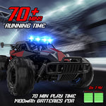 bluejay 1:12 2.4ghz high speed rc monster truck with led headlights and rechargeable battery