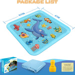 Growsland Splash Pad for Toddlers, Outdoor Sprinkler for Kids | 67" Summer Water Toys Baby Pool Fun Gifts for 3 4 5 6 7 8 9 Years Old Boy Girl Backyard Garden Lawn Outdoor Games