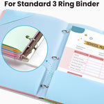 Sooez 6 Pack 2-Pocket Folders Heavy Duty, Plastic Folders with Pockets 3 Hole Punched, Pockets Folder for 3 Ring Binder with Writable Label, Letter Size, Pastels