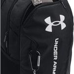 Under Armour Unisex-Adult Hustle 6.0 Backpack, (002) Black/Black/White, One Size Fits Most