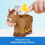 fisher-price little people toy story bobbin' bullseye horse & jessie figures for pretend play 18+ months kids