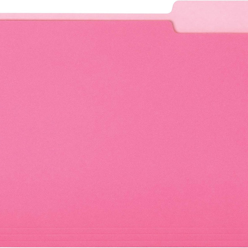 Amazon Basics File Folders for Organization, Letter Size, 1/3 Cut Tab, Gray, 36-Pack