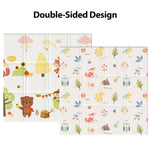 XVISHX Baby Play Mat, 50 x 50 Inch Play Mat Perfect for Use Baby Playpen, Foldable Baby Foam Playmat for Floor, Portable Waterproof Activity PlayMats for Babies, Infants and Toddlers