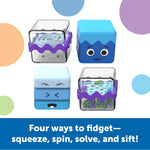 Learning Resources Cool Down Cubes Sensory Fidget Toys - Quiet Fidgets for Kids, Toddlers, and Adults - Calming Corner Items for Classroom or Home, Small Tactile Tools for Play, Focus, and Travel