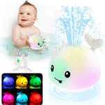 Anggiko Baby Bath Toy, Light Up Whale Sprinkler for Toddlers Ages 1-3, 6-12 Months Rechargeable Battery Toy Gift
