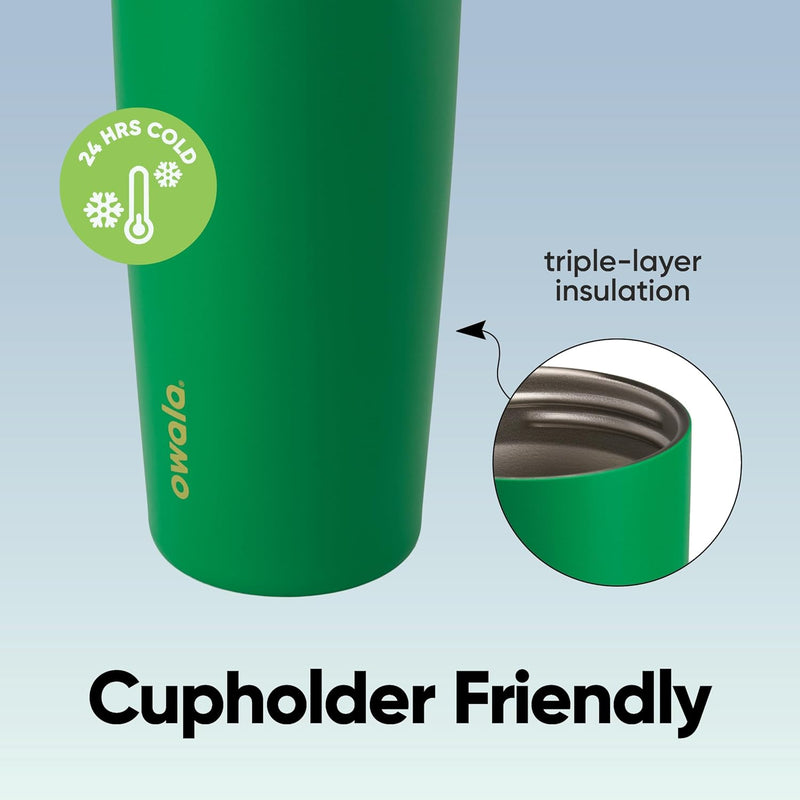 Owala FreeSip Sway Insulated Stainless Steel Water Bottle with Two-Way Spout, Built-In Straw and Bucket Handle, Made for Travel, School, and Sports, BPA Free, Leak Proof, 30 oz, Putting Green