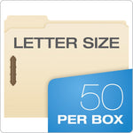Pendaflex Fastener File Folders, 2 Fasteners, Pockets with Prongs, File Organizers for School, Home and Office, Letter Size, Manila, 1/3 Cut Tabs, in Left, Right, Center Positions, 50 Per Box (FM213)