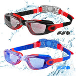 COOLOO Kids Swim Goggles, 2 Packs Swimming Goggles for Kids Girls Boys and Child Age 4-16