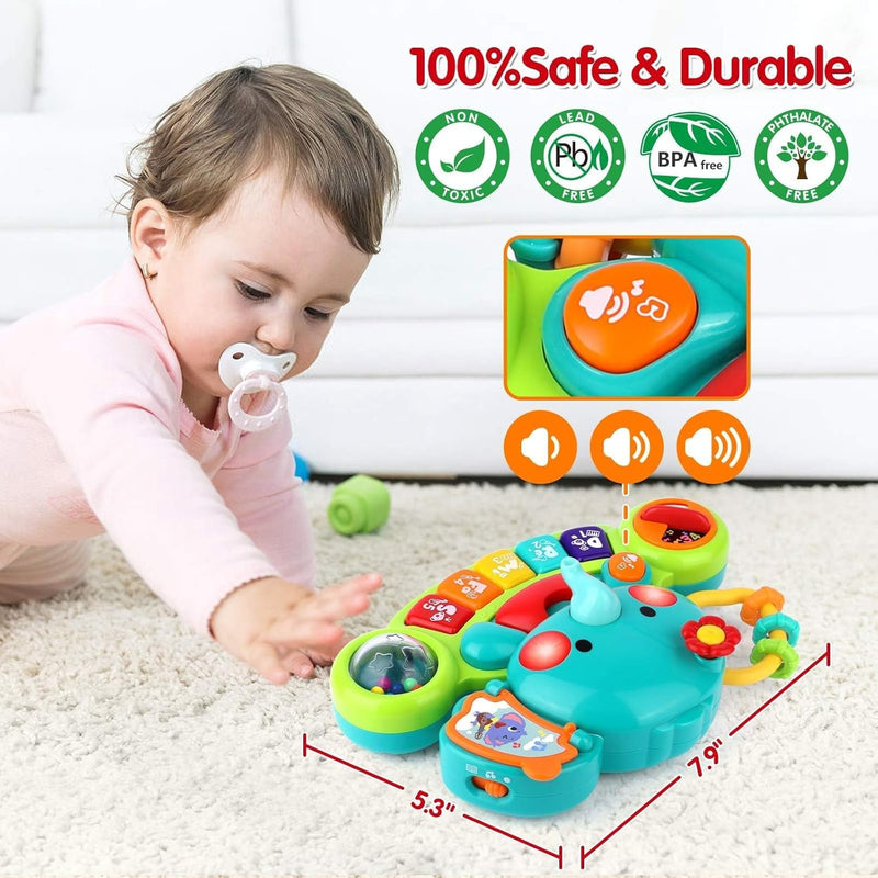 6-12 Months Baby Piano Toy, Light Up Music, Educational Piano Keyboard, 1 Year Old Boy, Girl Toy Gift