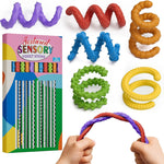 Flexible Sensory Fidget Sticks for Kids,6PCS Sensory Fidget Toys for Stress Anxiety Autistic ADHD,Calm Down Travel Airplane Essentials Toys,Stuffers Gifts for Teens Boys Girls