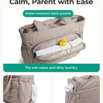 BAGSMART Diaper Bag Tote, Hospital Bag for Labor Delivery Travel Baby Tote | Lightweight Puffy Maternity Bag, Changing Pad & Pacifier Case, Large Capacity for Mom and Dad, Newborn Essentials