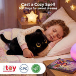 Mewaii Cute Black Cat Plush Pillow, Kawaii Plushies Black Cat Stuffed Animals, Squishy Plushies, Cuddle Plush Pillow for Kids & Girls (13 Inch)