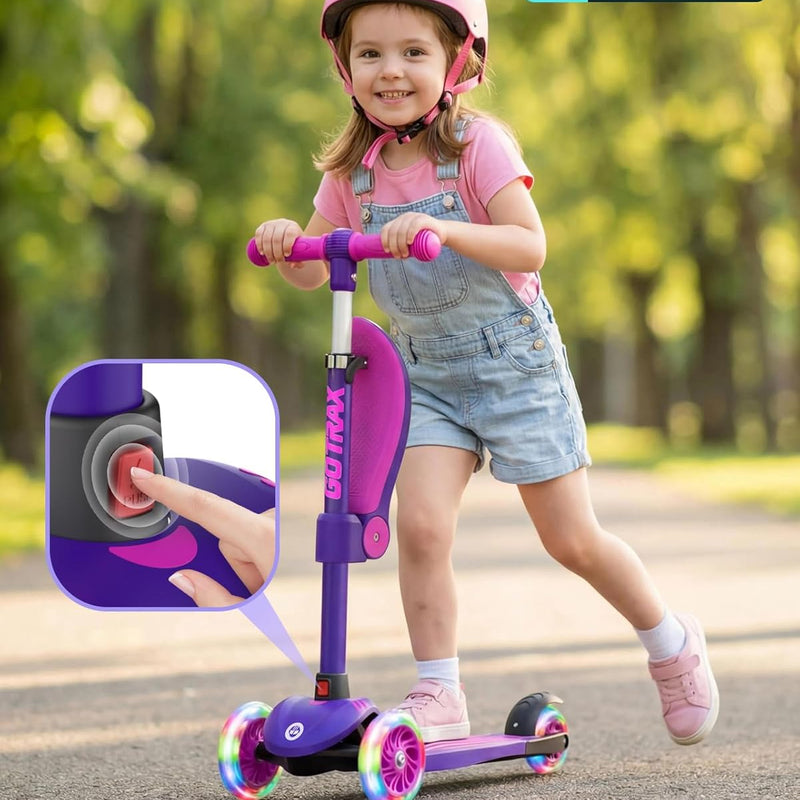 Gotrax KS3 Kids Kick Scooter with LED Lighted Wheels and Adjustable Height Handlebars