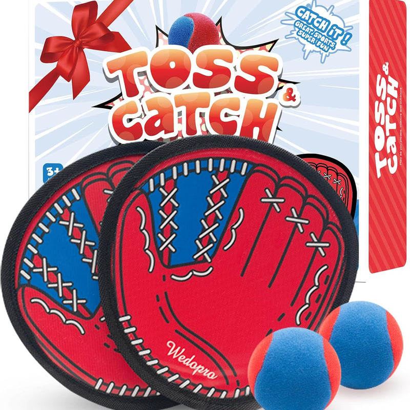 Toss and Catch Ball Game, Kids Toddler Baseball Glove & Catch Ball Toys, Outdoor Games for Family, Toys for Beach Yard Pool Outside, Birthday Easter Gift for Ages 3 4 5 6 7 8-12 Year Old Boys Girls