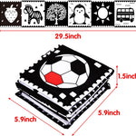 Black and White High Contrast Toys for Baby 0-3 3-6 months Infant Tummy Time Soft Crinkle Book Mirror Sensory Toys 0 2 4 5 6 Month Old Babies Boy Gril Newborn Development Christmas Stocking Stuffer