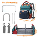 Baby Diaper Bag with Changing Station, Waterproof Diaper Bag Backpack for Moms Dads with USB Charging Port, Baby Shower Gifts, Large Capacity diaper backpack,Red-Green-Blue