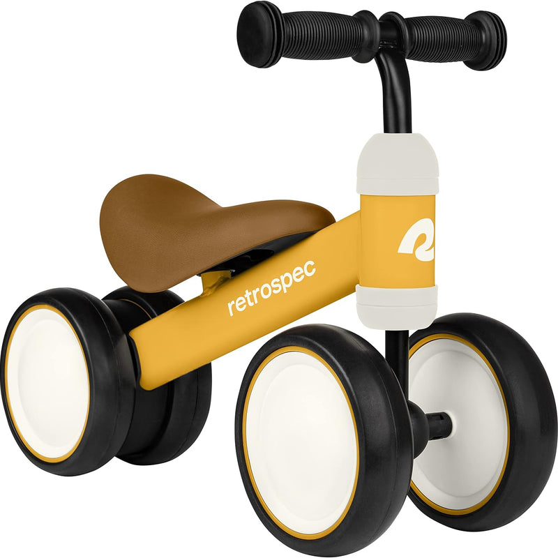 Retrospec 4-Wheel Balance Bike for Toddlers Ages 12-24 Months, First Bike & Toddler Ride-On Toy for 1 Year Old Boys & Girls