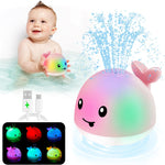 Anggiko Baby Bath Toy, Light Up Whale Sprinkler for Toddlers Ages 1-3, 6-12 Months Rechargeable Battery Toy Gift