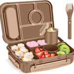 Amathley Bento Box Adult Lunch Box Kids,Lunch Containers for Adults/Kids/Toddler,5 Compartments Bento Lunch Box with Sauce Vontainers,Microwave & Dishwasher & Freezer Safe,BPA-Free (Blue)