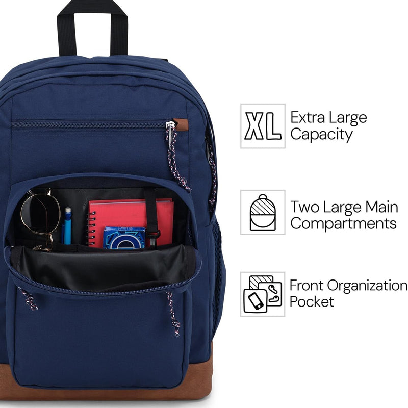 JanSport Cool Backpack, with 15-inch Laptop Sleeve - Large Computer Bag Rucksack with 2 Compartments, Ergonomic Straps, Black