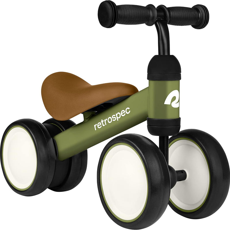 Retrospec 4-Wheel Balance Bike for Toddlers Ages 12-24 Months, First Bike & Toddler Ride-On Toy for 1 Year Old Boys & Girls