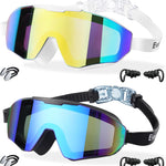 EverSport 2 Pack Kids Swim Goggles Age 8-16 Extra Silicone Layer, Swimming Goggles for kids Teen Youth Children Boys Girls
