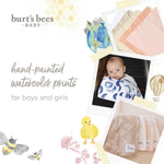Burt's Bees Baby 100% Organic Cotton Burp Cloths, 17x11.75 in, 5-Pack | Extra absorbent large burp cloths are perfect for catching every messy moment
