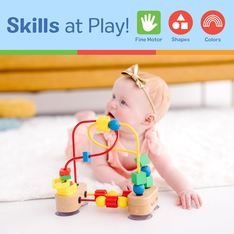 Melissa & Doug Wooden Bead Maze: Montessori-Inspired Sensory Toy for Babies and Toddlers
