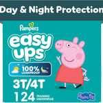 Pampers Easy Ups Training Underwear Peppa Pig Size 5 3T-4T, 124 Count (Packaging May Vary)