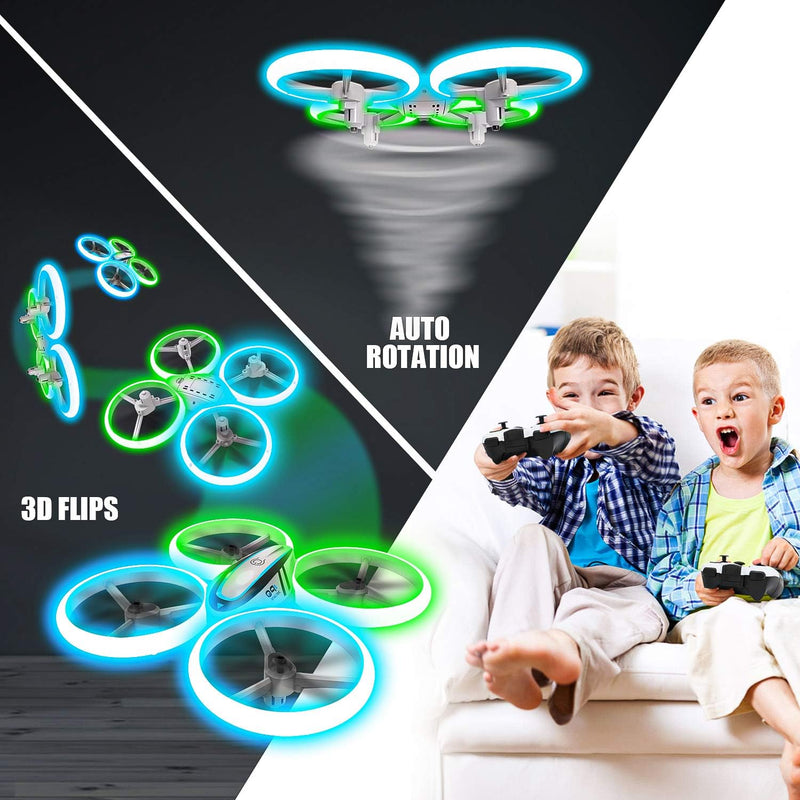 Q9s Drone for Kids with Altitude Hold and Headless Mode, Quadcopter with Blue and Green Light, Propeller Full Protect