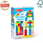 Melissa & Doug Wooden Building Blocks for Toddlers, 100-Piece Set, FSC Certified, Ages 2+