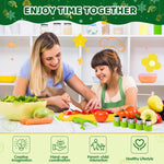 28PCS Toddler Knife Set - Kids Knifes for Real Cooking, Montessori Kids Kitchen Knife Set with Cutting Board Crinkle Cutters Kid Safe Knives, Toddlers Kitchen Tools for Age 2-10 Year Old Girl Boy