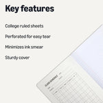 Amazon Basics Composition Notebook, College Ruled, 100 Sheets, 9.75" x 7.5", Assorted Marble Colors, 4-Pack