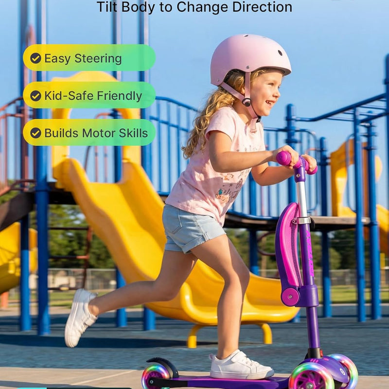Gotrax KS3 Kids Kick Scooter with LED Lighted Wheels and Adjustable Height Handlebars