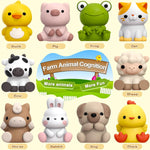 20-Piece Farm Animals Toy Set for Toddlers, Montessori Counting and Matching Fine Motor Games